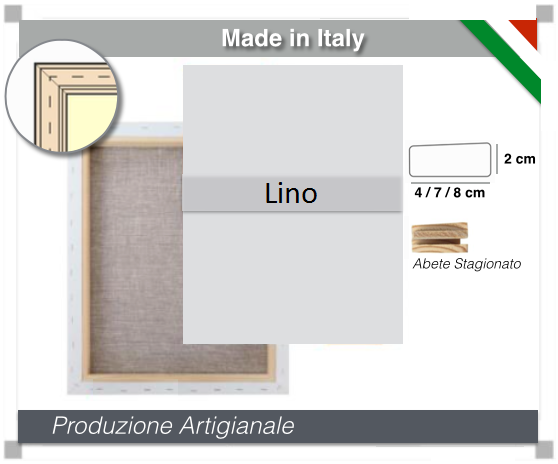 Tele per Pittura in Lino spessore 2 cm