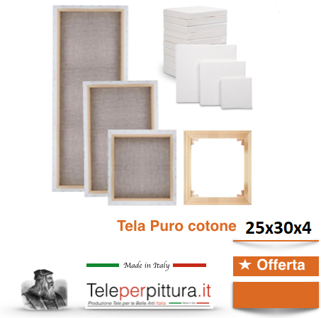 Ingrosso Tele Per Pittori Teramo 25x30 spessore 4cm