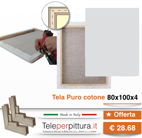 Tele Bianche Per Pittori Palermo 80x100 spessore 4cm