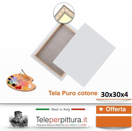 3 Pcs Tela per Dipingere 30x30 cm 25x25 cm 15x20 cm, Tele