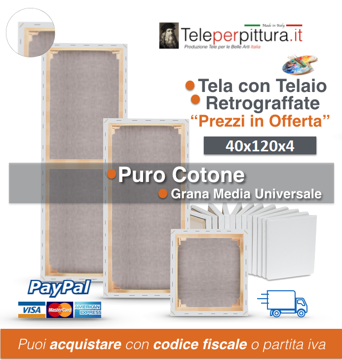 Tele Per Quadri Online Rimini 40x120 spessore 4cm