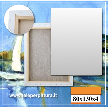 Tele Bianche da Dipingere 80x130 spessore 4cm - Belle Arti