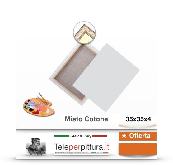 Tele Per Pittura Taranto 35x35 spessore 4cm prezzi