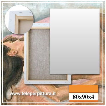 Tele Per Quadri Bianche 80x90 spessore 4cm - Belle Arti