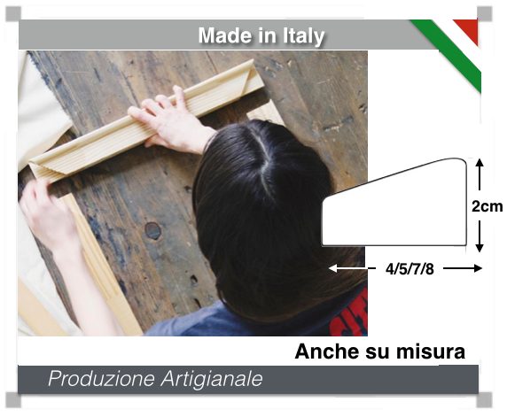 Produzione Telaio canvas per tele da quadro spessore 2cm