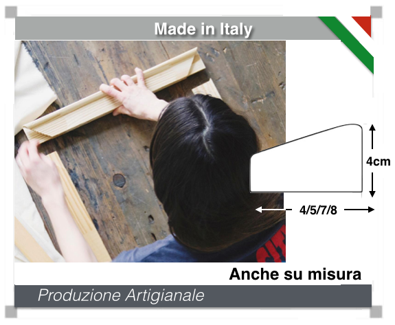 Produzione Telaio canvas per tele da quadro spessore 4cm