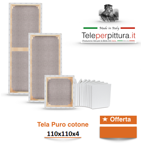 35 x 50 cm Set di tele con telaio colore: Bianco in cotone SÜDOR 