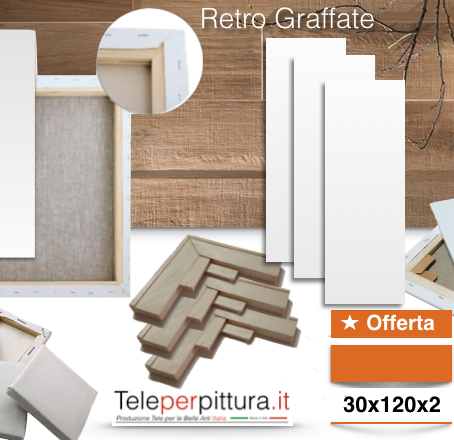 TELE PER QUADRI 30x120 SPESSORE 2CM