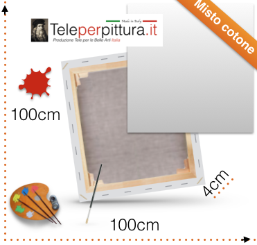 Tele Canvas per Pittori 100x100 spessore 4cm - Belle Arti