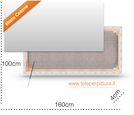 Tele con telaio per Pittori 100x160 spessore 4cm